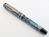 Ragazzone il Re in Dark Mexican Green Abalone w/ One-Off Resin - Vintage Waterman Nib