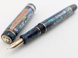 Ragazzone il Re in Dark Mexican Green Abalone w/ One-Off Resin - Vintage Waterman Nib