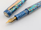 Ragazzone in Tidal Fog Abalone w/ Slate Blue Resin