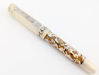 Carina 15 in Cellulose Acetate w/ Flax Resin - Damascus Steel