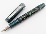 Carina 15 in Conway Stewart Medium Green w/ Veridian Resin - Damascus Steel