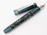 Carina 15 in Conway Stewart Medium Green w/ Veridian Resin - Damascus Steel
