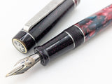 Carina 15 in Unnamed Cellulose Acetate w/ Violet Constellation Resin - Damascus Steel