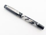 Carina 14 in B&W Cellulose Acetate with Black Resin - Damascus Steel