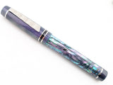 Draco in Dark Mexican Green Abalone w/ Nobility Resin - Damascus Steel - TWSBI Converter