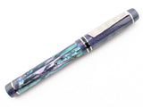 Draco in Dark Mexican Green Abalone w/ Nobility Resin - Damascus Steel - TWSBI Converter