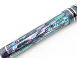 Draco in Dark Mexican Green Abalone w/ Nobility Resin - Damascus Steel - TWSBI Converter