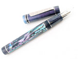 Draco in Dark Mexican Green Abalone w/ Nobility Resin - Damascus Steel - TWSBI Converter