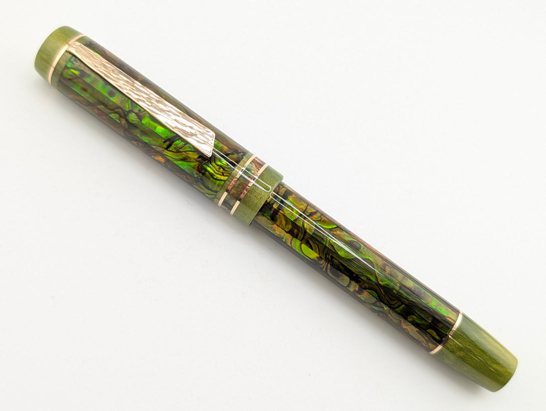 Ragazzone in Green/Gold Abalone w/ Honey Olive Resin