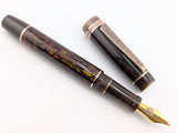 Hapalua 13 il Re in Root Beer Abalone w/ Burnt Umber Resin - Mokume Gane