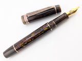 Hapalua 13 il Re in Root Beer Abalone w/ Burnt Umber Resin - Mokume Gane
