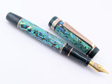 Ragazzone il Re in Seafoam Abalone w/ Midnight Green Pearl Resin - Mokume Gane