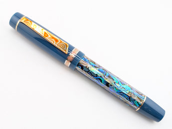 Hapalua 15 il Re in Tidal Fog Abalone w/ Kashmir Resin - Mokume Gane