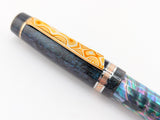 Hapalua 15 il Re in Dark Mexican Green Abalone w/ OP Resin - Mokume Gane