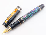 Hapalua 15 il Re in Dark Mexican Green Abalone w/ OP Resin - Mokume Gane