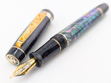 Hapalua 15 il Re in Dark Mexican Green Abalone w/ OP Resin - Mokume Gane