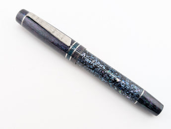 Hapalua in Starflake Black Abalone w/ Lusso Cosmos Resin - Damascus Steel
