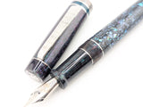 Hapalua in Starflake Black Abalone w/ Lusso Cosmos Resin - Damascus Steel