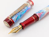 Carina Ragazzone il Re in Dawn's Early Light Abalone w/ Blood Red Resin