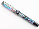 Carina Ragazzone in Dark Mexican Green Abalone with Black Resin - Damascus Steel