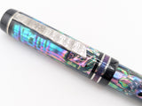 Carina Ragazzone in Dark Mexican Green Abalone with Black Resin - Damascus Steel