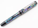 Carina Ragazzone in Dark Mexican Green Abalone with Black Resin - Damascus Steel
