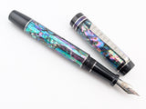 Carina Ragazzone in Dark Mexican Green Abalone with Black Resin - Damascus Steel