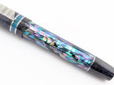 Hapalua 15 in Dark Mexican Green Abalone w/ Lusso Cosmos Resin - Damascus Steel
