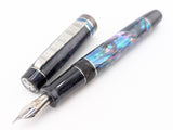 Hapalua 15 in Dark Mexican Green Abalone w/ Lusso Cosmos Resin - Damascus Steel