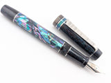 Hapalua 15 in Dark Mexican Green Abalone w/ Lusso Cosmos Resin - Damascus Steel