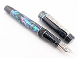 Hapalua 15 in Dark Mexican Green Abalone w/ Lusso Cosmos Resin - Damascus Steel