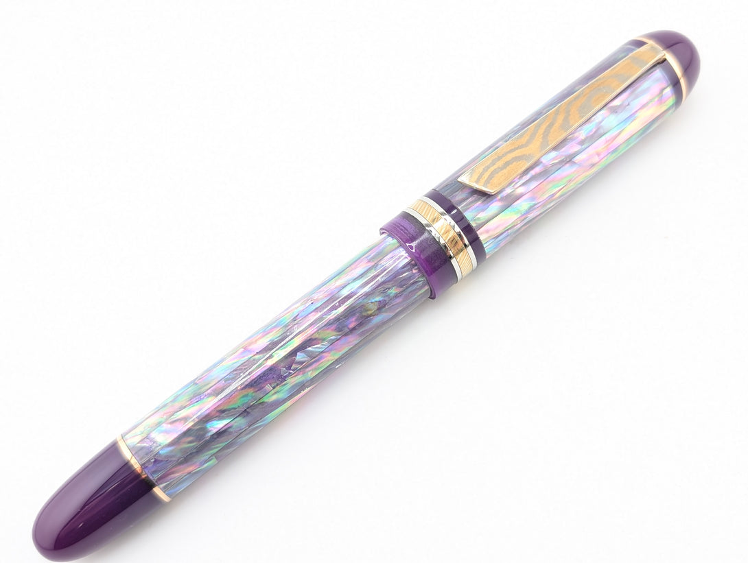 Taurus Ragazzone il Re in Sage Prism Awabi w/ Grape Resin - Mokume Gane