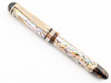 Taurus Ragazzone il Re in White Paua Abalone w/ Dark Tortoise Resin - Mokume Gane