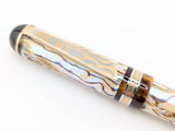 Taurus Ragazzone il Re in White Paua Abalone w/ Dark Tortoise Resin - Mokume Gane