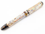 Taurus Ragazzone il Re in White Paua Abalone w/ Dark Tortoise Resin - Mokume Gane