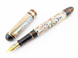 Taurus Ragazzone il Re in White Paua Abalone w/ Dark Tortoise Resin - Mokume Gane