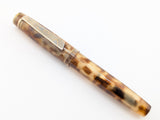 Carina 15 in Amber Tortoise Shell Cellulose Acetate - Mokume Gane