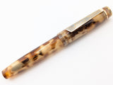 Carina 15 in Amber Tortoise Shell Cellulose Acetate - Mokume Gane
