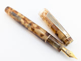 Carina 15 in Amber Tortoise Shell Cellulose Acetate - Mokume Gane
