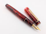 Carina 15 in Amber Tortoiseshell Cellulose Acetate - Mokume Gane