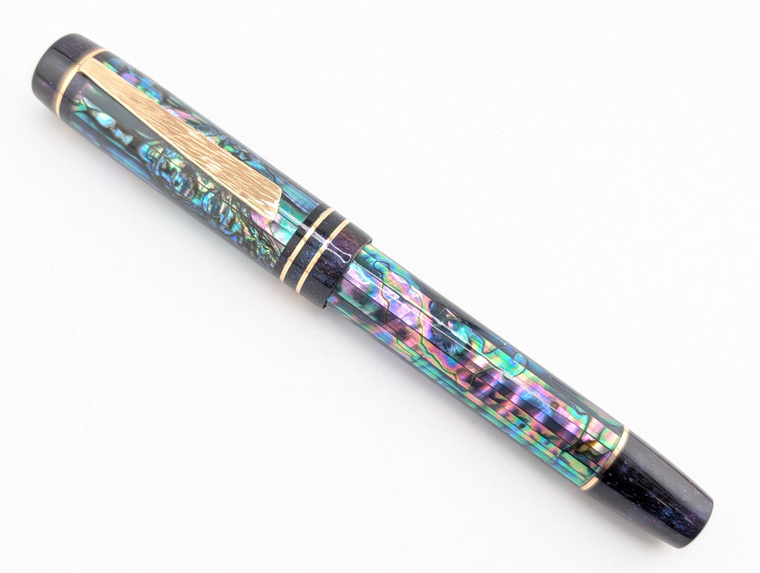 Ragazzone in Dark Mexican Green Abalone w/ Lusso Cosmos Resin