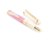 Carina Hapalua il Re 15 in Desert Sunrise Awabi w/ Flax Pearl Resin - Mokume Gane