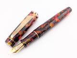 Carina 15 in Multi Colored Tortoiseshell Cellulose Acetate - Mokume Gane