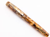 Carina 15 in Amber Tortoiseshell Cellulose Acetate - Mokume Gane