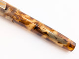 Carina 15 in Amber Tortoiseshell Cellulose Acetate - Mokume Gane