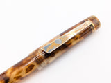 Carina 15 in Amber Tortoiseshell Cellulose Acetate - Mokume Gane