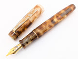 Carina 15 in Amber Tortoiseshell Cellulose Acetate - Mokume Gane
