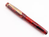 Carina 15 in Scarlet Tortoiseshell Cellulose Acetate - Mokume Gane