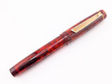 Carina 15 in Scarlet Tortoiseshell Cellulose Acetate - Mokume Gane