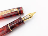 Carina 15 in Scarlet Tortoiseshell Cellulose Acetate - Mokume Gane